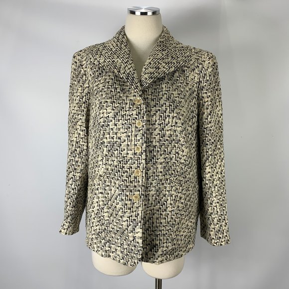 Talbots Jackets & Blazers - Talbots 12W Petite Silk Blazer Linen Career